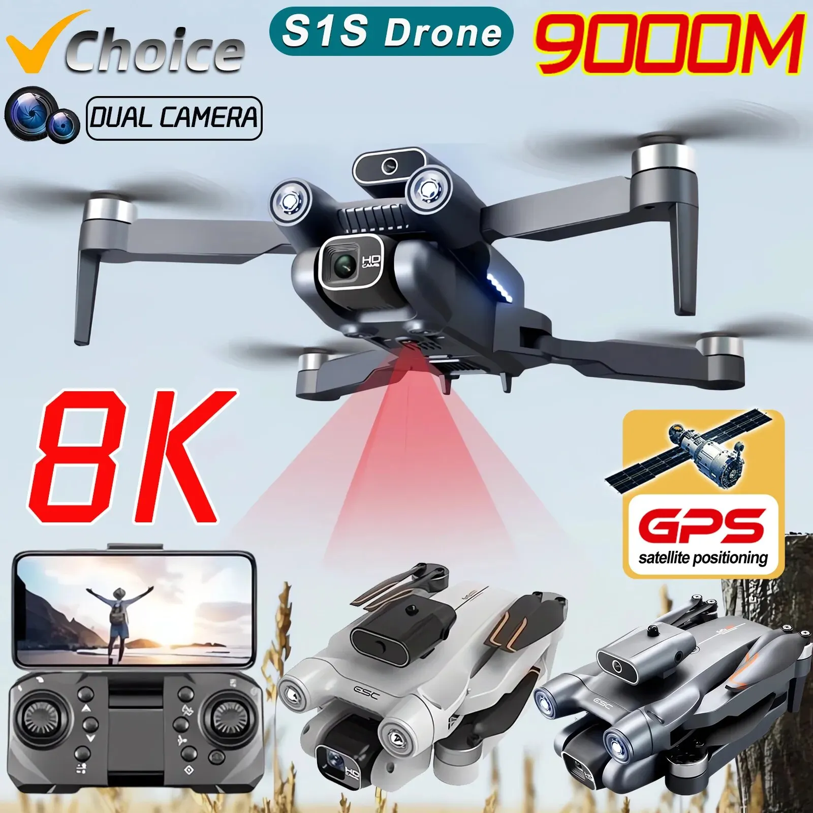 New S1S 5G GPS Drone Camera 8K - Drone Surveying のレビューと価格