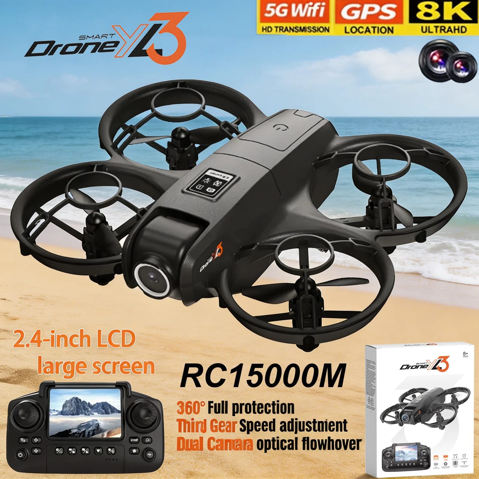 New YL3 RC Drone 8K 1080P Wide - Drone Surveying のレビューと価格
